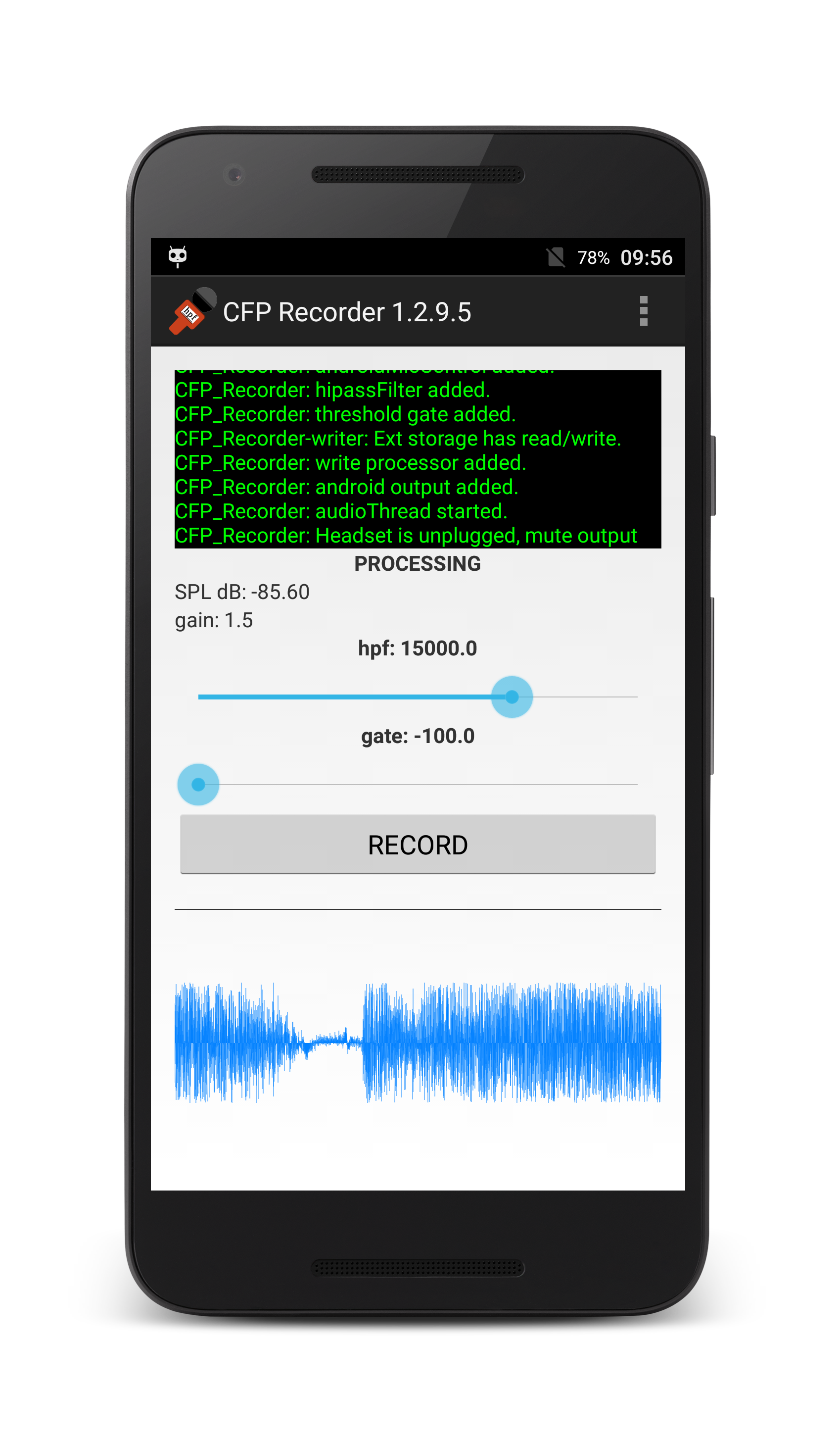 AudioDSP screen