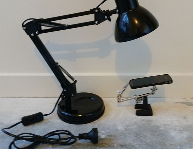 prototype build one with lamp and phone